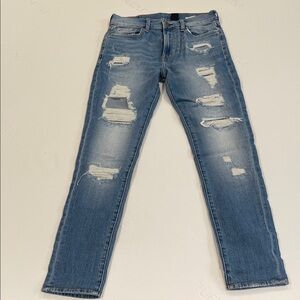 H&M Men's Distressed Blue Jeans